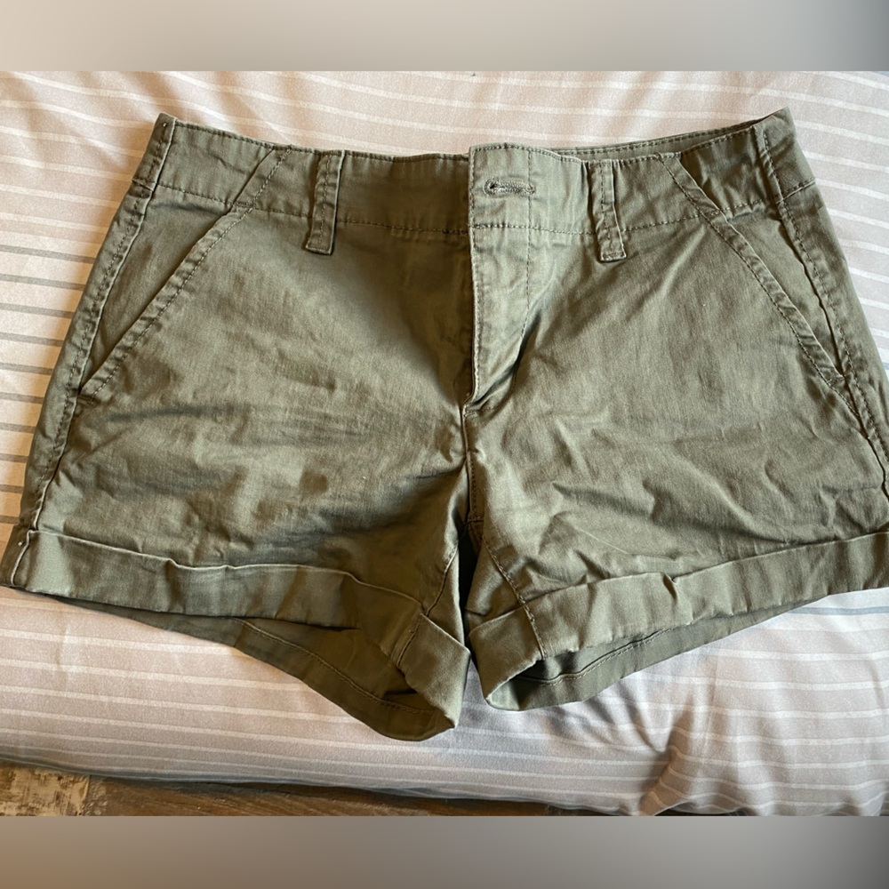 Army green shorts. Worn only twice.